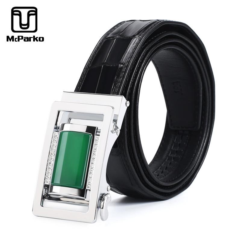 Belts McParko Crocodile Genuine Leather Belt Men Automatic Buckle Men's Waist Luxury Agate Stone Inlay Design Elegant Suits, Black
Belts McParko Crocodile Genuine Leather Belt Men Automatic Buckle Men's Waist Luxury Agate Stone Inlay Design Elegant Suits, Black