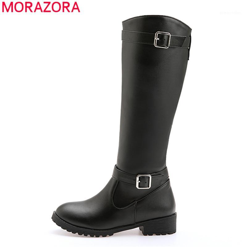 MORAZORA 2020 Big size 33-50 winter knee high boots med heels round toe buckle ladies shoes black color women boots1
MORAZORA 2020 Big size 33-50 winter knee high boots med heels round toe buckle ladies shoes black color women boots1