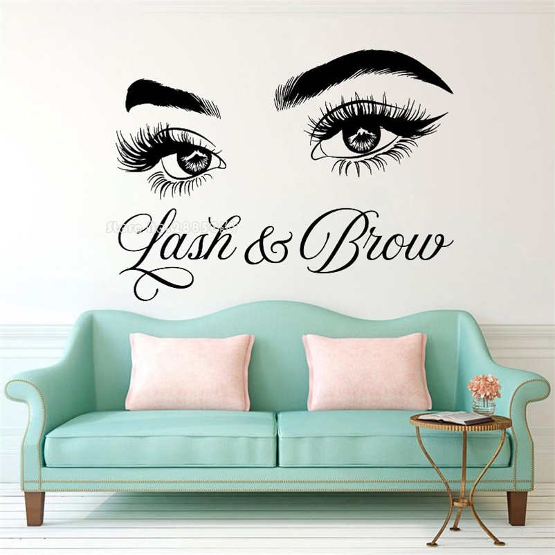 Lash & Brow Wall Decal Eyelash Extension Beauty Salon Decoration Make Up Room Wall Stickers Art Cosmetic Art Poster LL300 201201
Lash & Brow Wall Decal Eyelash Extension Beauty Salon Decoration Make Up Room Wall Stickers Art Cosmetic Art Poster LL300 201201