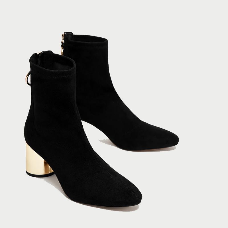 Metal Ring Ankle Boots for Women 6 CM Chunky High Heels Boots Women Faux Suede Ankle Booties Sock Shoes Woman1, Brown sock boots
Metal Ring Ankle Boots for Women 6 CM Chunky High Heels Boots Women Faux Suede Ankle Booties Sock Shoes Woman1, Brown sock boots