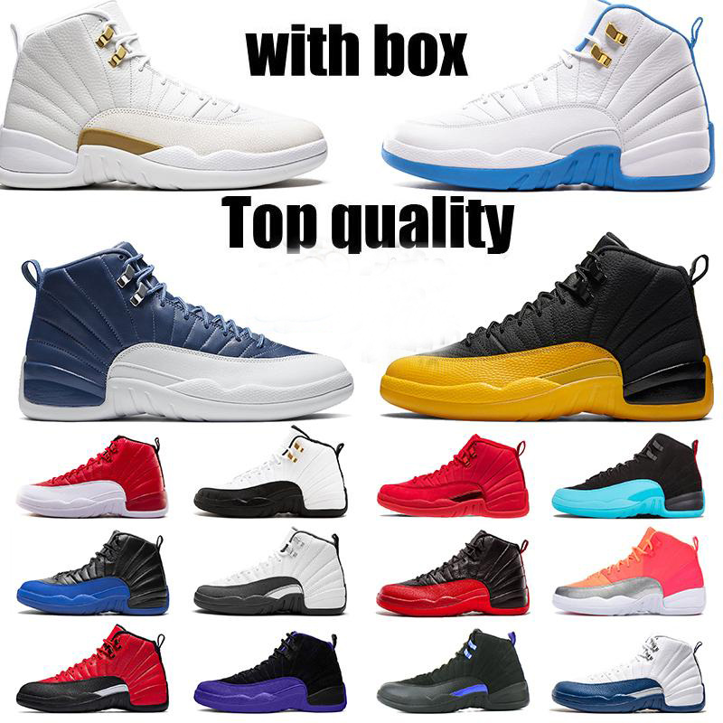 WITH BOX 12 12s TOP QUALITY Basketball Shoes Jumpman Womens Mens Sneakers Stone Blue Satin University Gold OVO Trainers
WITH BOX 12 12s TOP QUALITY Basketball Shoes Jumpman Womens Mens Sneakers Stone Blue Satin University Gold OVO Trainers