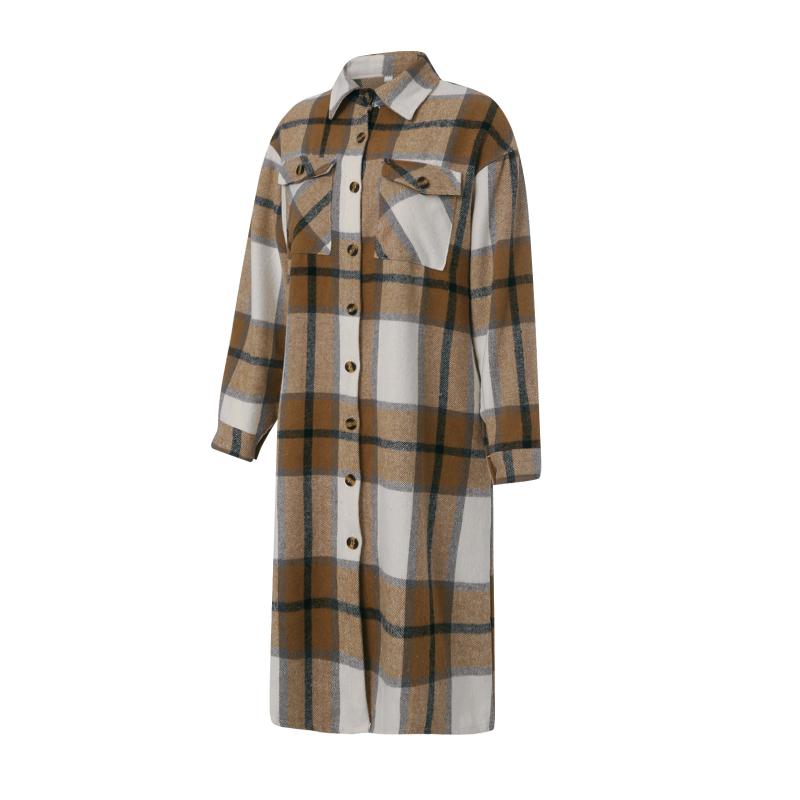 Women's Trench Coats Women Clothing Autumn Spring Casual Plaid Long Coat Adults Button-down Sleeve Lapel Outerwear With Pockets, Tan;black
Women's Trench Coats Women Clothing Autumn Spring Casual Plaid Long Coat Adults Button-down Sleeve Lapel Outerwear With Pockets, Tan;black