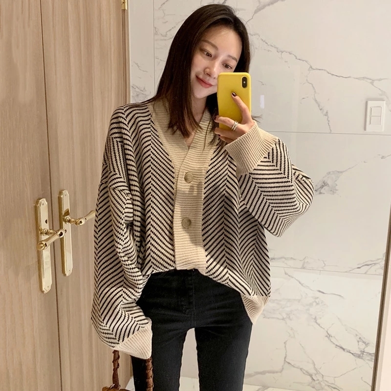 Knit Winter Female Sweater Warm for Large Size Cardigan Women Long Sleeve Sweaters 201111wtt