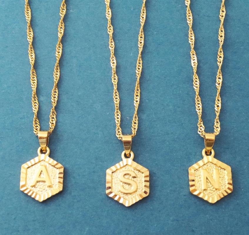 Fashion Gold Color A-Z Letter Choker Necklace Stainless Steel Jewelry Geometric Hexagon Pendant Necklace Accesorios Mujer
Fashion Gold Color A-Z Letter Choker Necklace Stainless Steel Jewelry Geometric Hexagon Pendant Necklace Accesorios Mujer
