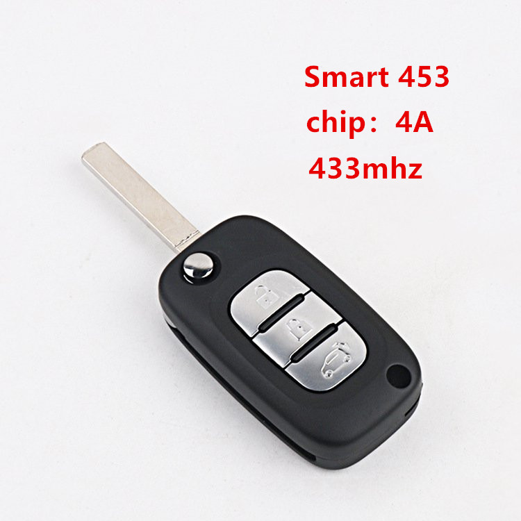 3 Button Remote Key 433Mhz 4A Chip for Mercedes Benz Smart Fortwo 453 Forfour 2015 2016 2017
3 Button Remote Key 433Mhz 4A Chip for Mercedes Benz Smart Fortwo 453 Forfour 2015 2016 2017