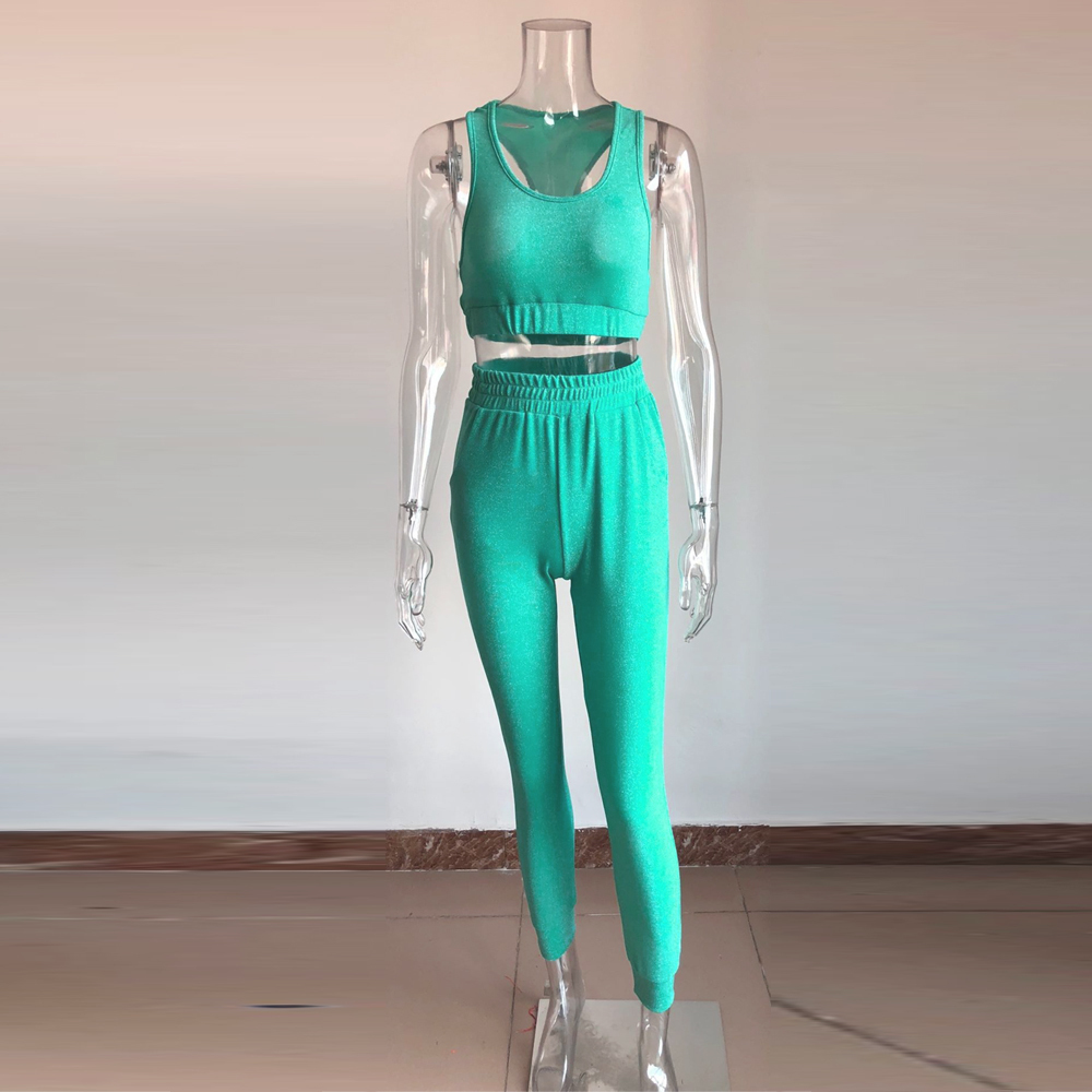 KGFIGU Women two piece set top and pants 2019 summer 2 piece set women tracksuit matching sets pink womens clothing T200116