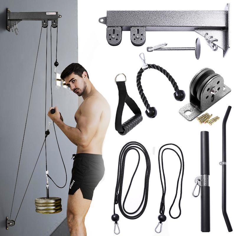 New Fitness DIY Pulley Cable Machine Attachment System Arm Biceps Triceps Hand Strength Trainning Home Gym Workout Equipmen Set1
New Fitness DIY Pulley Cable Machine Attachment System Arm Biceps Triceps Hand Strength Trainning Home Gym Workout Equipmen Set1
