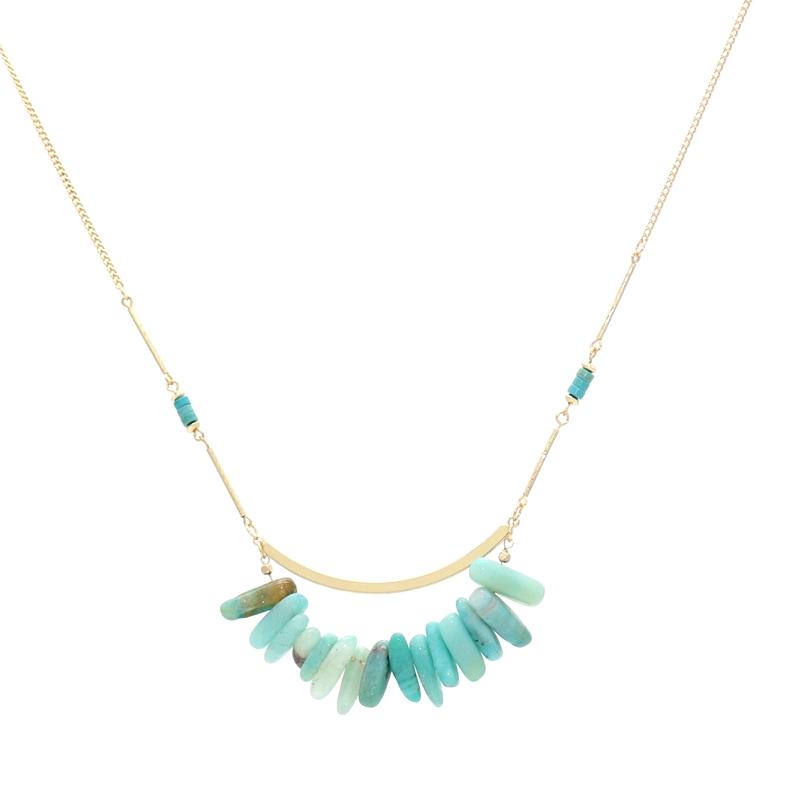 Pendant Necklaces Fashion Long Row Mint Natural Stone Floral Shape Copper Bridge Fan Necklace For Women
Pendant Necklaces Fashion Long Row Mint Natural Stone Floral Shape Copper Bridge Fan Necklace For Women