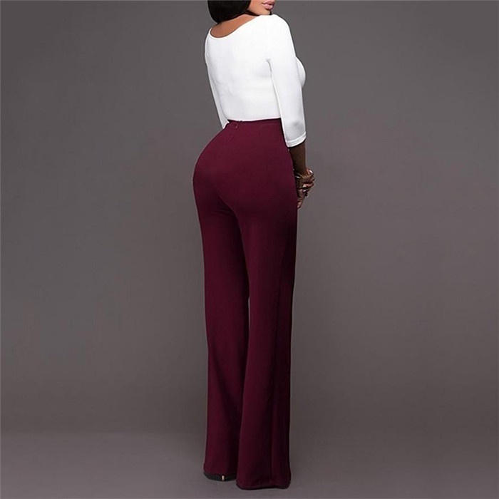ZOGAA Women Popular Wide Leg Pants Lady Stretch Trousers 4 Colors Flared Loose High Waist Slacks Female Solid Straight Pants 201228