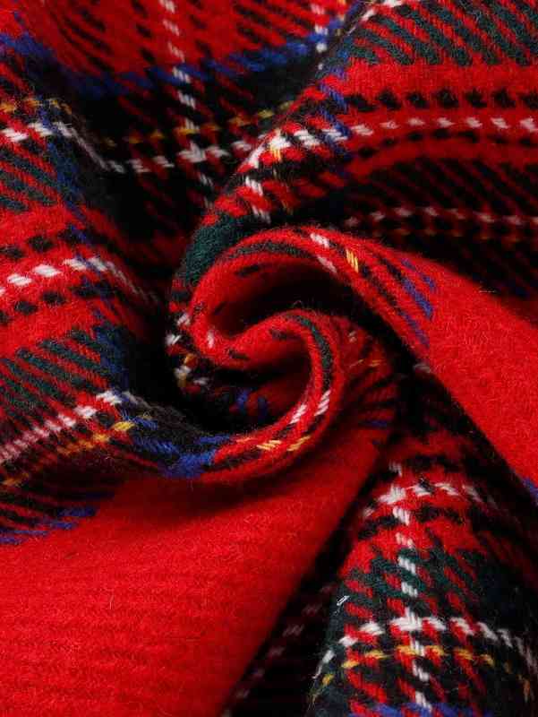 Baby Tartan Slant Pockets Coat SHE