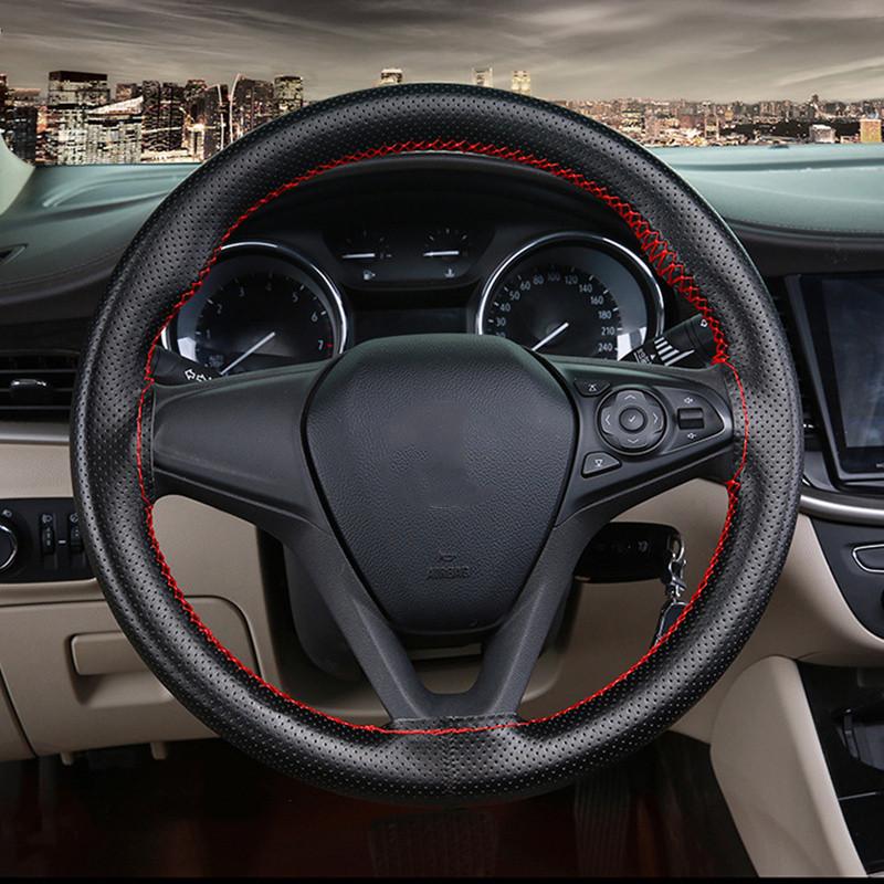 Braid On Steering Wheel 38cm Hand-stitched Car Steering Wheel Cover Soft Leather with Needle and Thread Car Interior Accessories
Braid On Steering Wheel 38cm Hand-stitched Car Steering Wheel Cover Soft Leather with Needle and Thread Car Interior Accessories