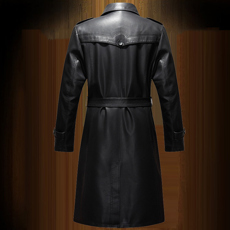 Real Leather Sheepskin Mens Leather Jacket Coats Windbreaker Plus Size 5XL European Russia Male Genuine Leather Trench Coat A589 201127