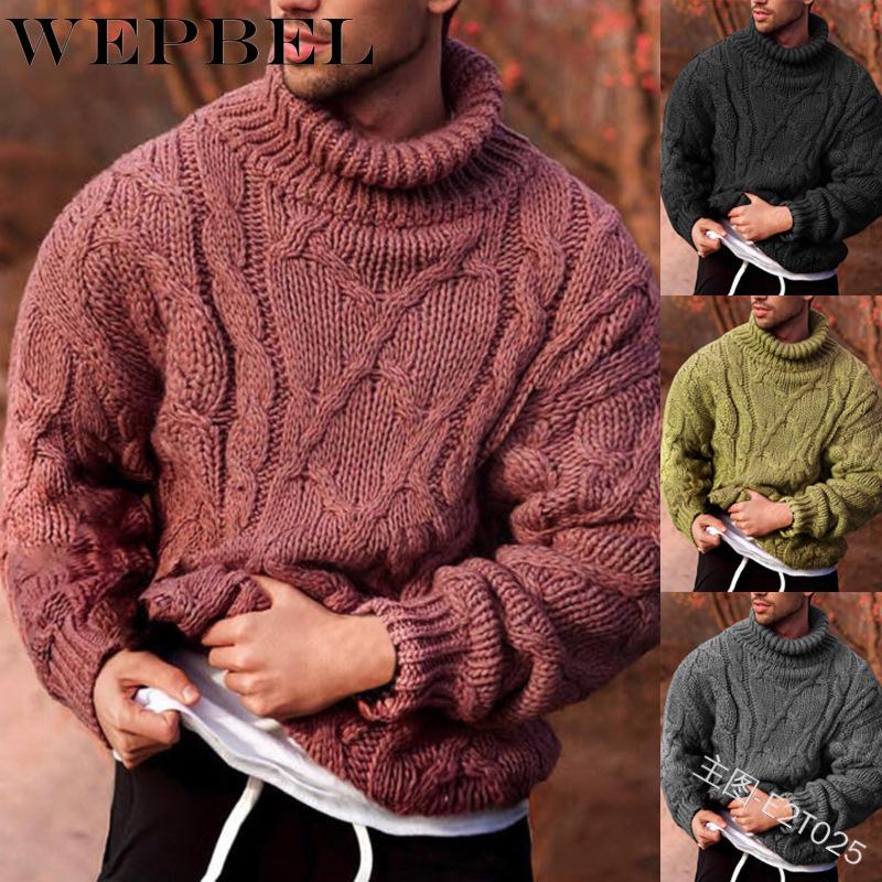 WEPBEL Autumn Winter Men' Sweater Turtleneck Solid Cotton Sweater Knitted Warm Pullovers Jumper For Male Slim Fit Knitwear, Black
WEPBEL Autumn Winter Men' Sweater Turtleneck Solid Cotton Sweater Knitted Warm Pullovers Jumper For Male Slim Fit Knitwear, Black