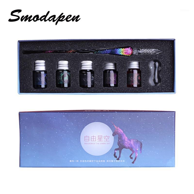 Star glass pen dip pen gift box for students with golden crayon ink dip creative glass1, Red
Star glass pen dip pen gift box for students with golden crayon ink dip creative glass1, Red