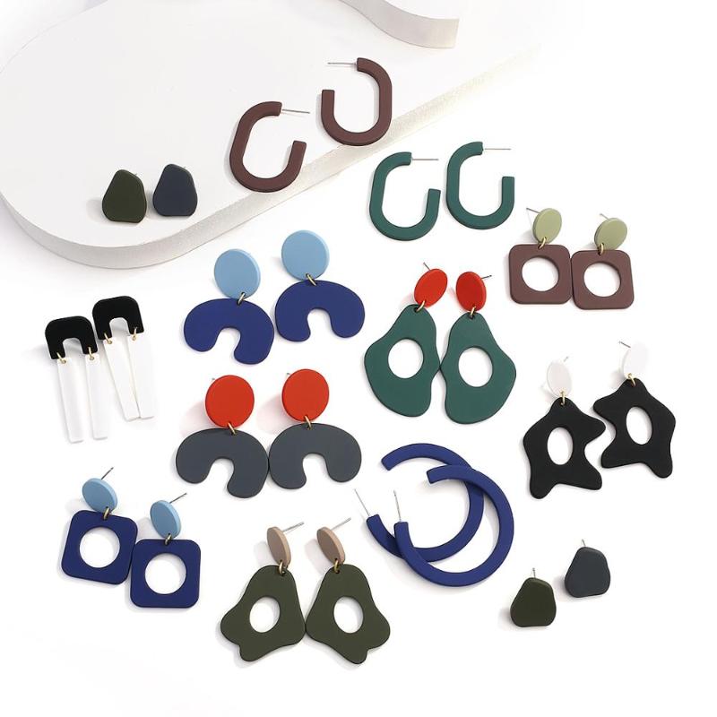 AENSOA New Unique Acrylic Geometric Drop Earrings for Women 2021 Fashion Multicolor Simulated Polymer Clay Earring Party Jewelry
AENSOA New Unique Acrylic Geometric Drop Earrings for Women 2021 Fashion Multicolor Simulated Polymer Clay Earring Party Jewelry
