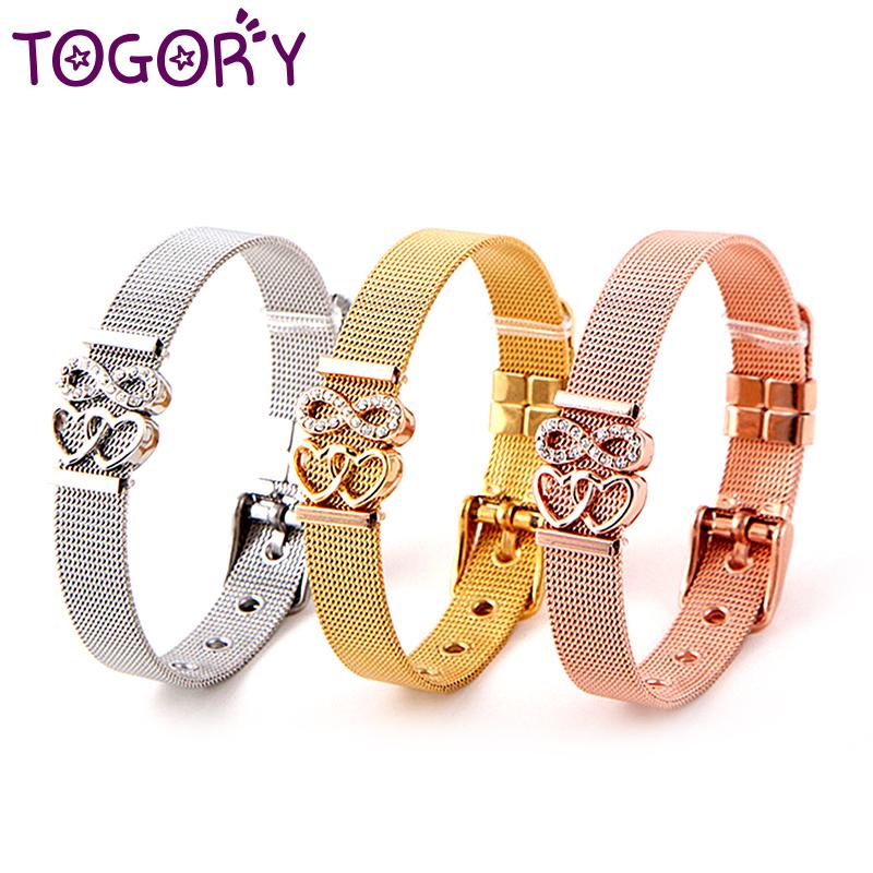 Rose Gold Color Stainless Steel Mesh Bracelet Crystal Heart Charm Fine Bracelet Bangle for Woman Jewelry Gifts Dropshipping
Rose Gold Color Stainless Steel Mesh Bracelet Crystal Heart Charm Fine Bracelet Bangle for Woman Jewelry Gifts Dropshipping