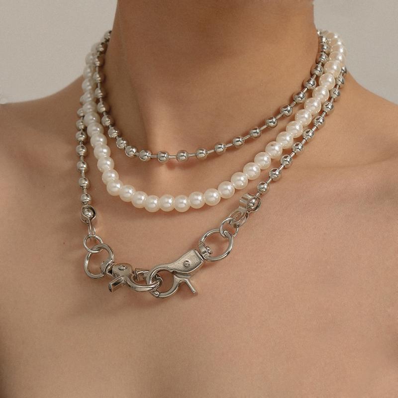 Gothic Lock Pdant Necklace for Women Steampunk Pearl Chains Choker Necklace Couple Statement Collar Men's Jewelry
Gothic Lock Pdant Necklace for Women Steampunk Pearl Chains Choker Necklace Couple Statement Collar Men's Jewelry
