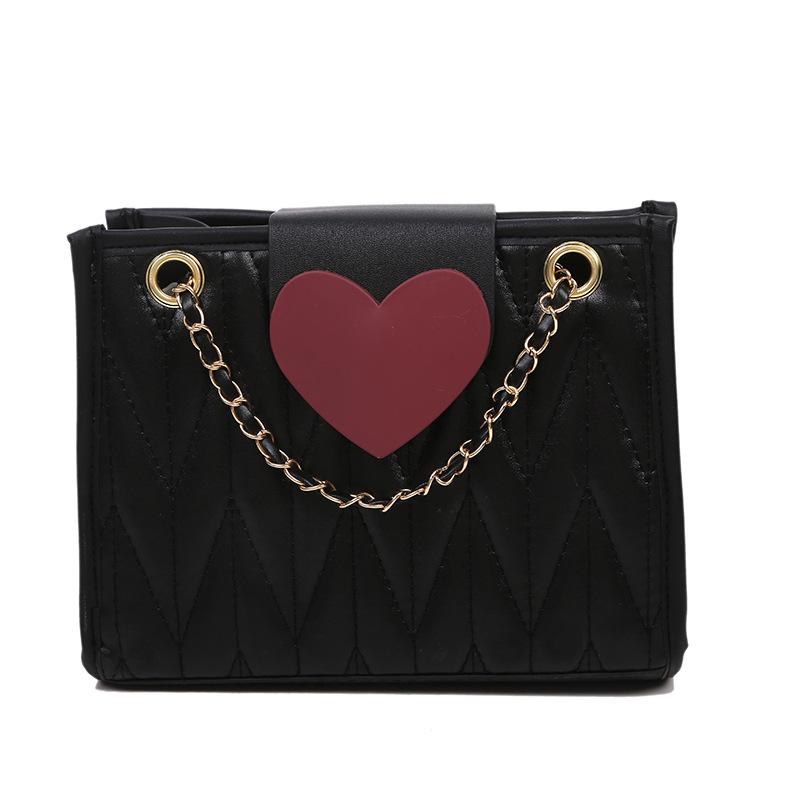 Women Fashion Versatile Heart Shape Decoration Pu Leather Shoulder Chain Crossbody Messenger Handbag, Black
Women Fashion Versatile Heart Shape Decoration Pu Leather Shoulder Chain Crossbody Messenger Handbag, Black