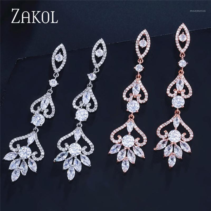 ZAKOL Marquise Cut Flower Zirconia Crystal Long Drop Earrings for Women Shiny Leaf CZ Stone Bridal Wedding Jewelry FSEP23221
ZAKOL Marquise Cut Flower Zirconia Crystal Long Drop Earrings for Women Shiny Leaf CZ Stone Bridal Wedding Jewelry FSEP23221