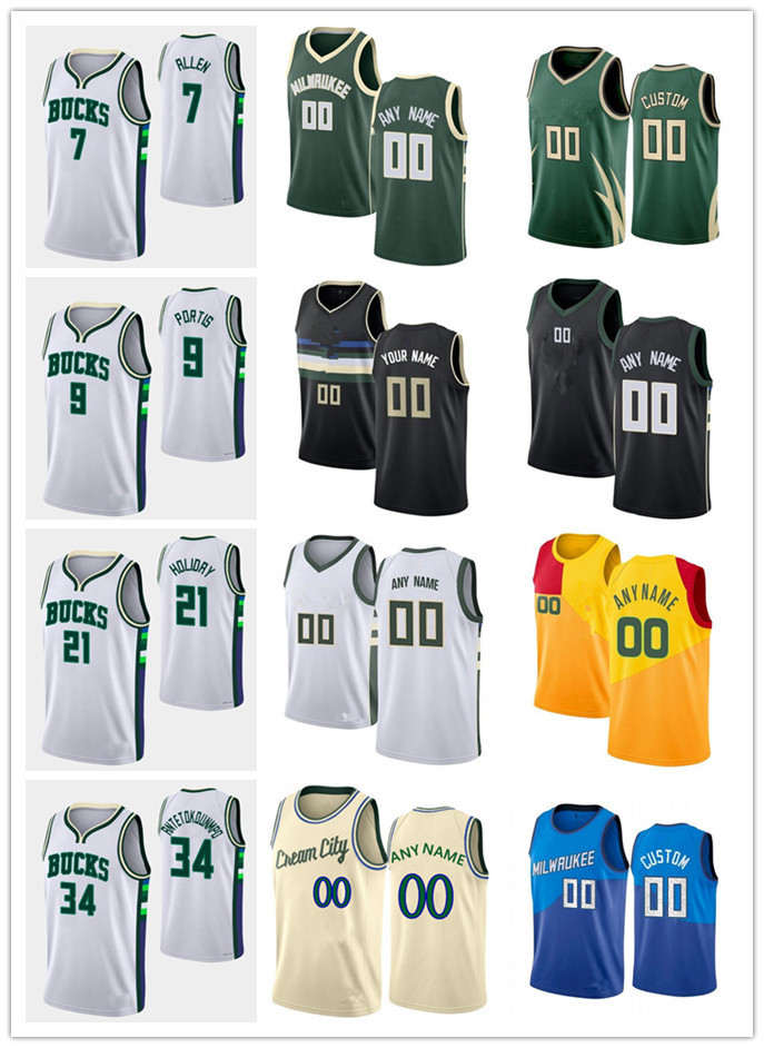 75th Custom Men Women Youth Milwaukee's Bucks's Giannis 34 Antetokounmpo 7 Grayson Allen Bobby 9 Portis Jr 21 Holiday Bobby Basket, Black;red
75th Custom Men Women Youth Milwaukee's Bucks's Giannis 34 Antetokounmpo 7 Grayson Allen Bobby 9 Portis Jr 21 Holiday Bobby Basket, Black;red