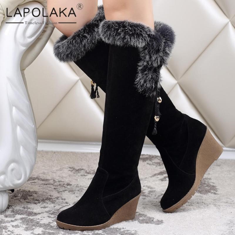 Lapolaka 2020 Hot Sale Wedge High Heels Add Fur Warm Winter Boots Woman Shoes Platform Fringe Comfy Snow Boot Knee High Boots, Beige
Lapolaka 2020 Hot Sale Wedge High Heels Add Fur Warm Winter Boots Woman Shoes Platform Fringe Comfy Snow Boot Knee High Boots, Beige