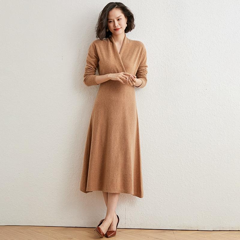 Women Sweaters 100% Pure Cashmere Pullovers Winter New Arrival V-Neck Dresses Long High Quality Jumpers Knitwear Girl Clothes, Zhonghui
Women Sweaters 100% Pure Cashmere Pullovers Winter New Arrival V-Neck Dresses Long High Quality Jumpers Knitwear Girl Clothes, Zhonghui