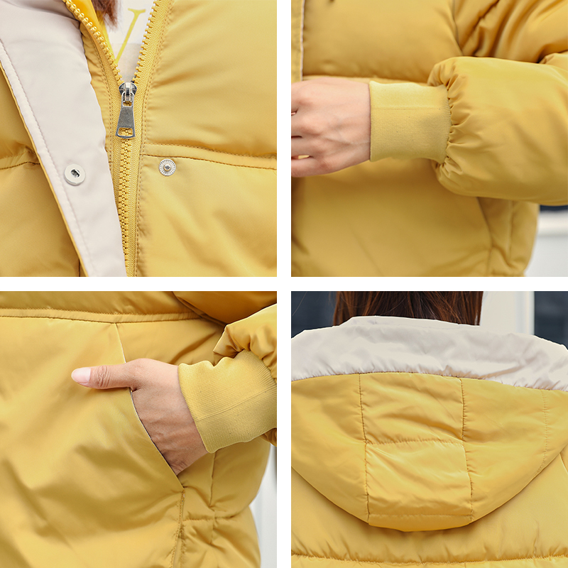 Winter Bubble Jacket Plus Size Women Solid Parkas Coat Korean Style Hooded Loose Thicken Casual Casacos De Inverno Feminino 201109