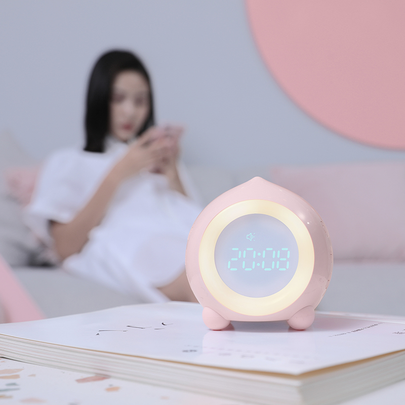 Led Kids Smart Alarm 7 Colors Changing Bedroom Student Digital Display Table Clock For Daily Wake Up 201118