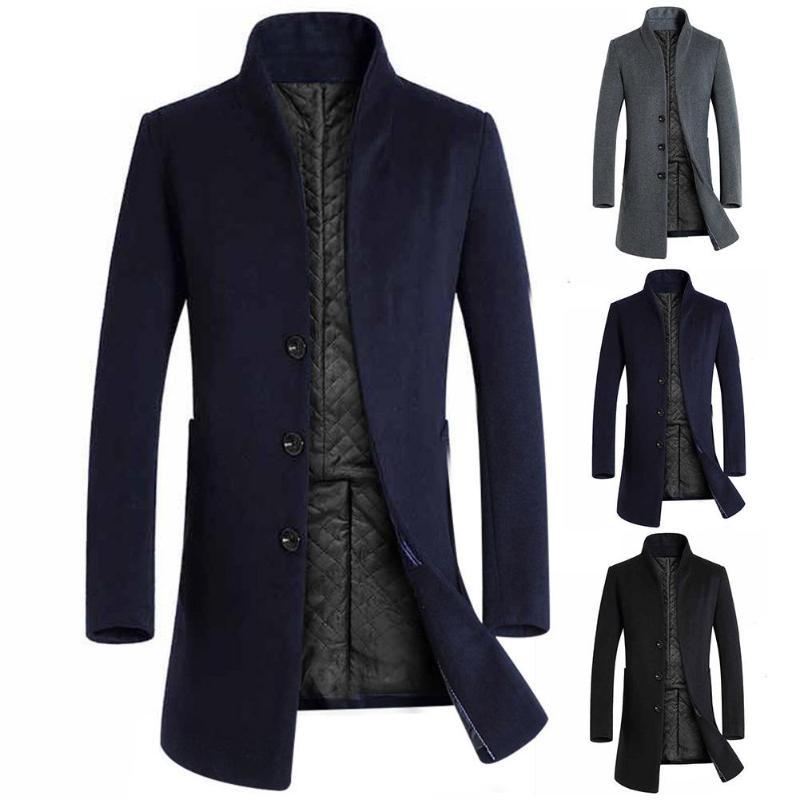 Men Winter Long Sleeve Stand Collar Buttons Pockets Warm Woolen Trench Coat Men's Slim Fit-Slim Fit Trench Coat Pilot NEW, Grey
Men Winter Long Sleeve Stand Collar Buttons Pockets Warm Woolen Trench Coat Men's Slim Fit-Slim Fit Trench Coat Pilot NEW, Grey
