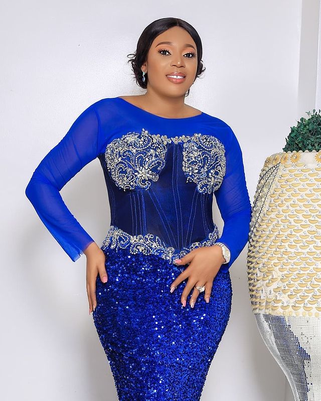 Plus Size Arabic Aso Ebi Royal Blue Mermaid Prom Dresses Beaded Crystals Evening Formal Party Second Reception Birthday Bridesmaid Engagement Gowns Dr