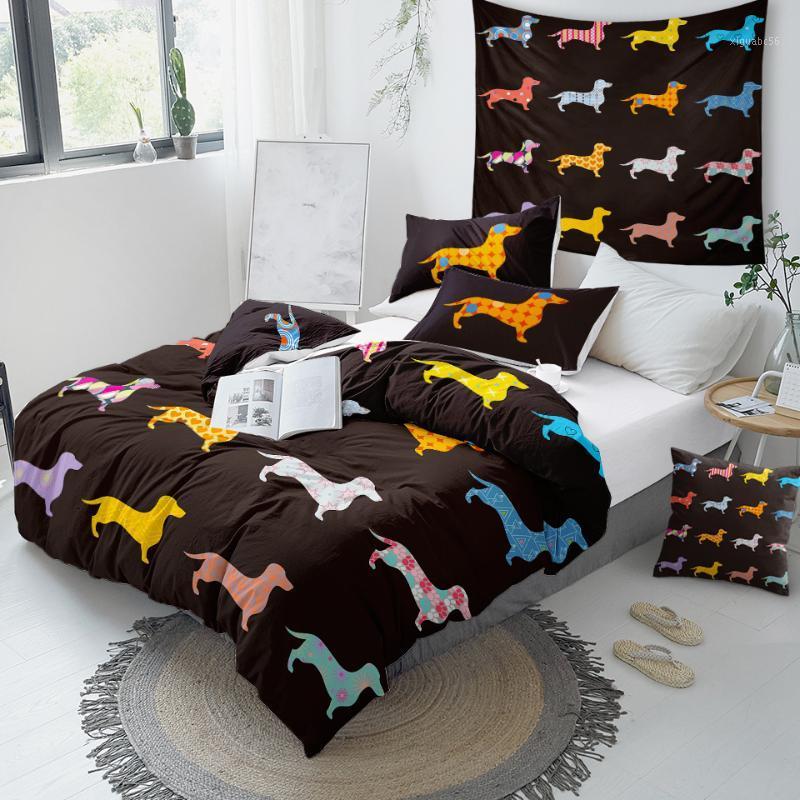 Dachshund Sausage Bedding Set Cute Colorful Puppy Duvet Cover Cartoon Pet Print Home Textiles Queen 3pcs Drop Ship1, 10
Dachshund Sausage Bedding Set Cute Colorful Puppy Duvet Cover Cartoon Pet Print Home Textiles Queen 3pcs Drop Ship1, 10