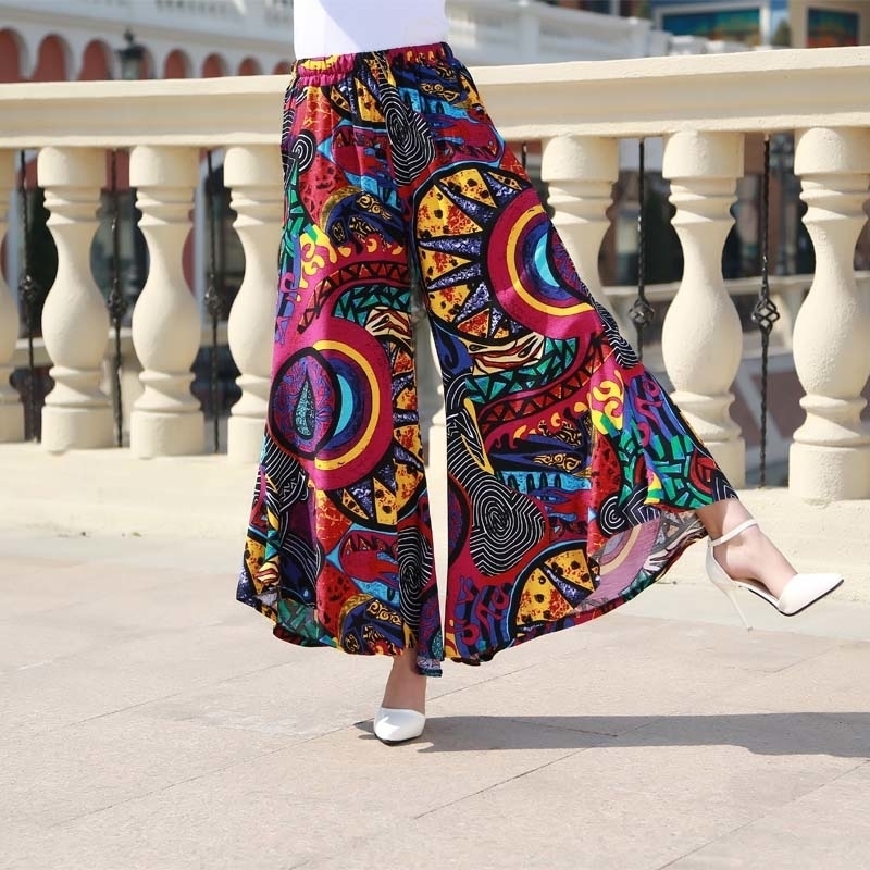 Summer slim fluid wide leg pants female trousers fancy plus size wide-leg pants feet straight casual boot cut T200319
