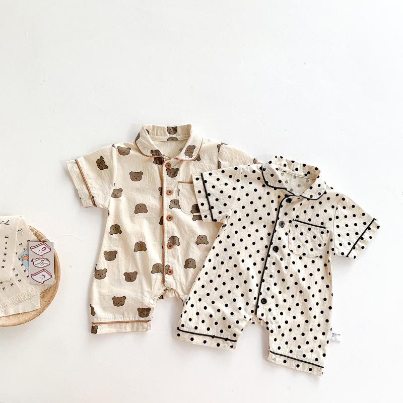 Jumpsuits Born Baby Boy Romper Pajamas Cotton Cartoon Bear Print Shorts Sleeve Turn-Down CollarJumpsuit Summer Infant Toddler Clothes, Blue
Jumpsuits Born Baby Boy Romper Pajamas Cotton Cartoon Bear Print Shorts Sleeve Turn-Down CollarJumpsuit Summer Infant Toddler Clothes, Blue