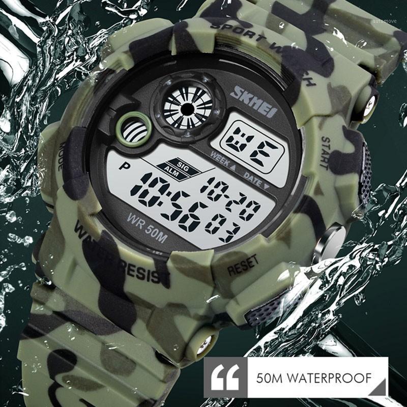 

SKMEI 1718 5Bar Waterproof Male Digital Wrist Watch Chrono Stopwatch Clock LED Light Men's Watches Relogio Masculino1, Style 5