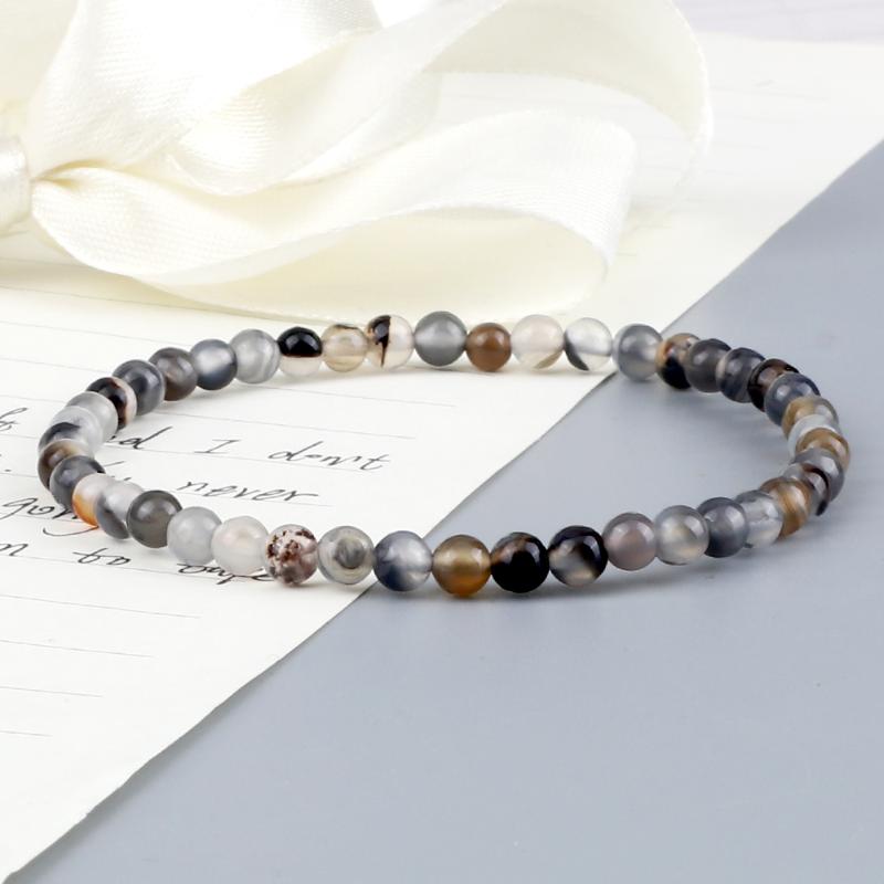 Beaded, Strands 4MM Minimalist Striped Agate Bracelet Natural Stone Elastic Rope Bead Women Engery Healing Bangles Jewelry Gift Men, Black
Beaded, Strands 4MM Minimalist Striped Agate Bracelet Natural Stone Elastic Rope Bead Women Engery Healing Bangles Jewelry Gift Men, Black