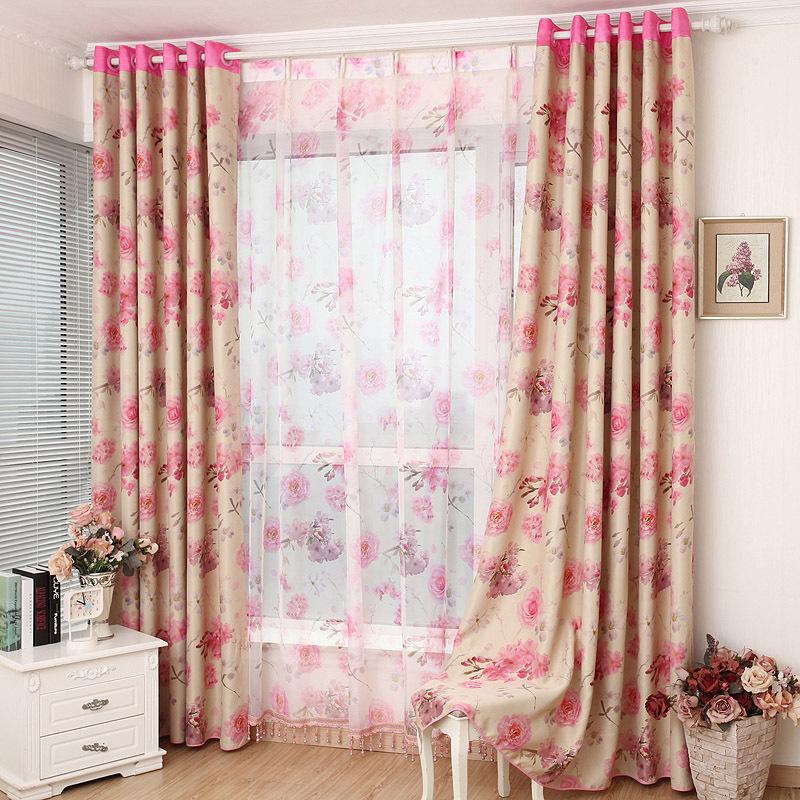 Korean Style Pink/ Purple Floral Printed Curtain Living Room Balcony Blackout Cloth Curtain, Purple tullecurtiain
Korean Style Pink/ Purple Floral Printed Curtain Living Room Balcony Blackout Cloth Curtain, Purple tullecurtiain