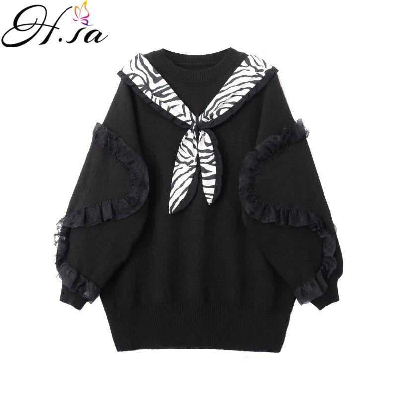 H.SA Woman Sweaters 2020 Bow Tie Long Pullover and Jumpers Leopard Pull Femme Ruffles Sweaters Warm Knit Long Sweater Tops, Hf200211 black
H.SA Woman Sweaters 2020 Bow Tie Long Pullover and Jumpers Leopard Pull Femme Ruffles Sweaters Warm Knit Long Sweater Tops, Hf200211 black