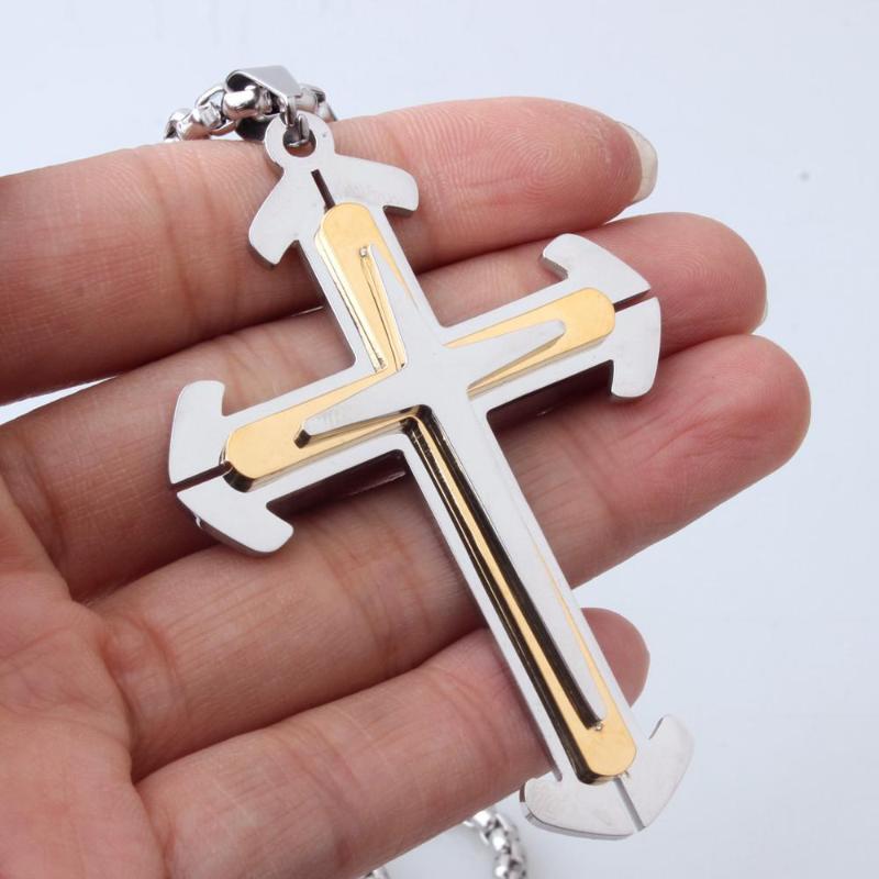 Top Design Cross Pendant Necklace New Fashion Jewelry Male Gift Trendy Silver Color Stainless Steel Thick Link Box Chain Choker
Top Design Cross Pendant Necklace New Fashion Jewelry Male Gift Trendy Silver Color Stainless Steel Thick Link Box Chain Choker