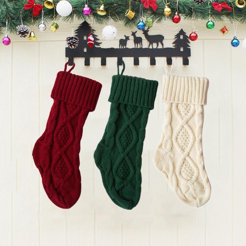 Knitted Christmas Stockings Christmas Candy Gift Bag Fireplace Decoration Decorations For Home
Knitted Christmas Stockings Christmas Candy Gift Bag Fireplace Decoration Decorations For Home