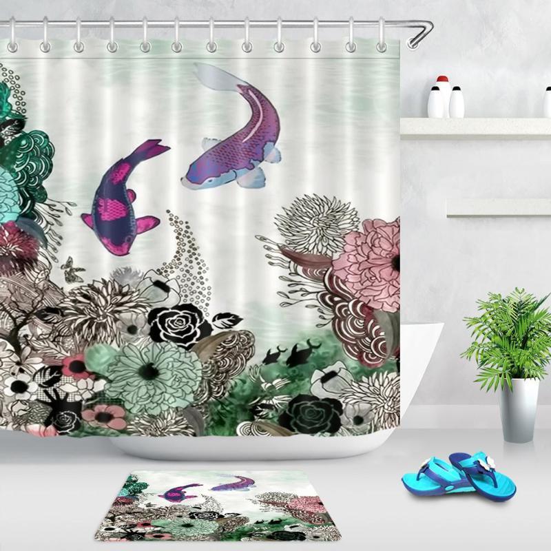 Watercolor Flower Asian Koi Shower Curtains Chinese style Fish Carp Pattern Fabric Bathroom Bath Curtain Waterproof With Hooks1
Watercolor Flower Asian Koi Shower Curtains Chinese style Fish Carp Pattern Fabric Bathroom Bath Curtain Waterproof With Hooks1