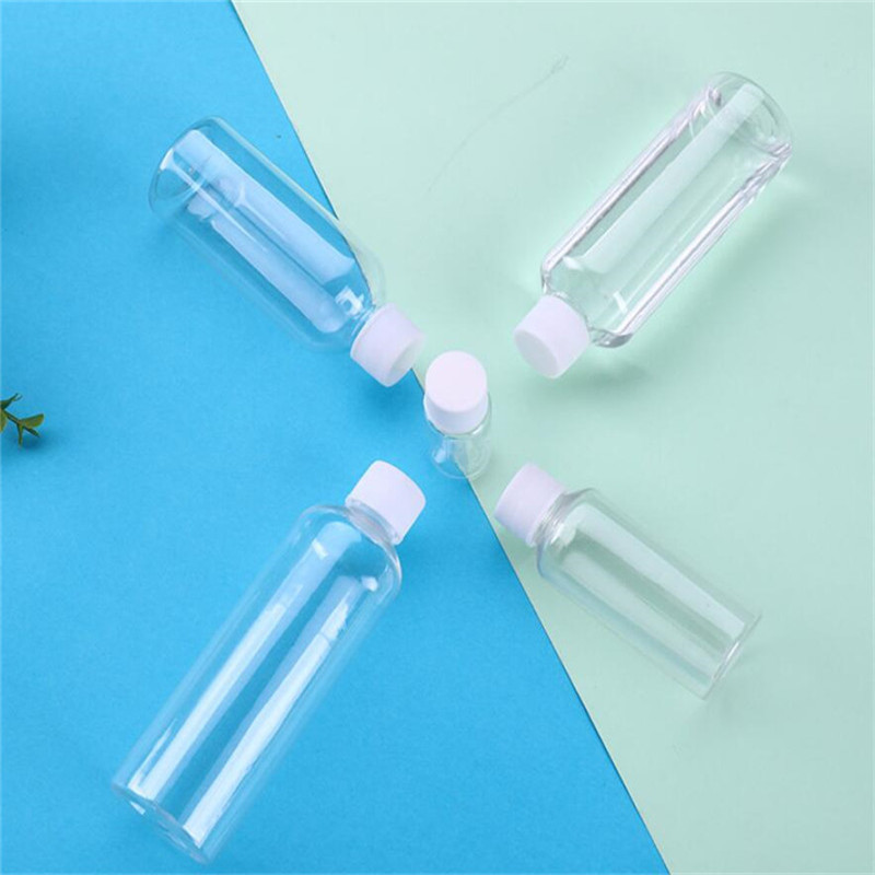 Empty Refillable PET Transparent Plastic Jar Bottles Travel Cosmetic Container with Screw Lid 5ml 10ml 20ml 30ml 50ml 60ml 80ml 100ml 120ml