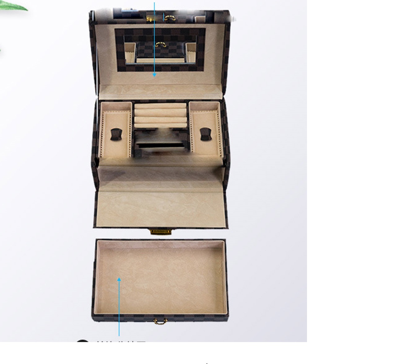 Suitcase Beauty Box jewelry Duffel Bags Brown Flower Euro Trolley Brand aluminum frame air pull TrolleyLeather Jewelry Organizer Multi-layer
Suitcase Beauty Box jewelry Duffel Bags Brown Flower Euro Trolley Brand aluminum frame air pull TrolleyLeather Jewelry Organizer Multi-layer