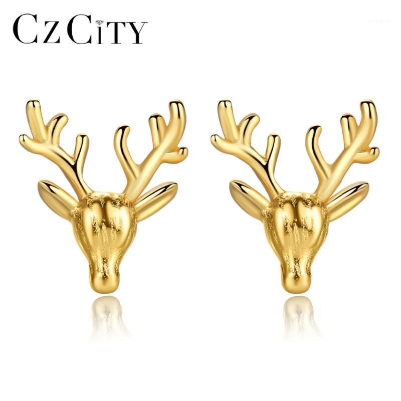 Stud CZCITY 925 Sterling Silver Petite Earrings For Women Combination Finish Vivid Gold Color Deer Shape Pendiente Mujer Oreja1
Stud CZCITY 925 Sterling Silver Petite Earrings For Women Combination Finish Vivid Gold Color Deer Shape Pendiente Mujer Oreja1