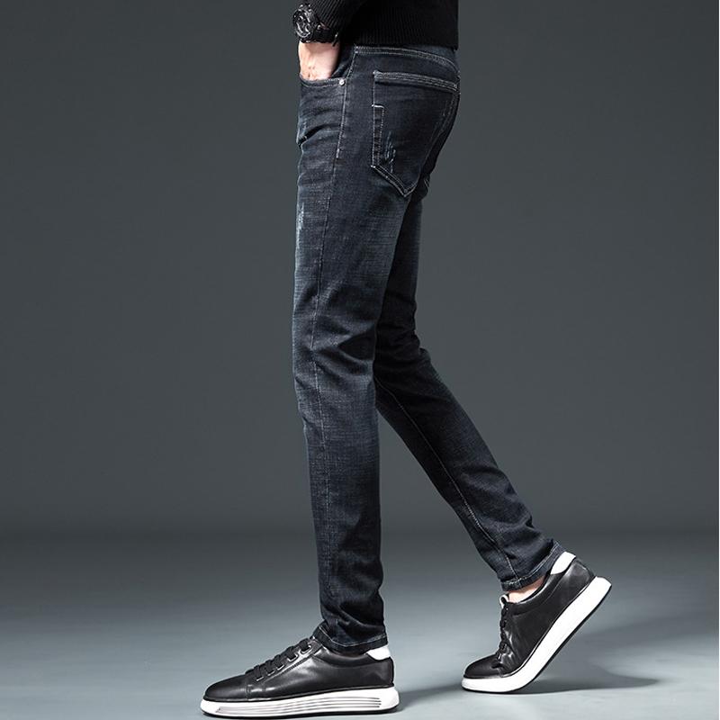 Men's Jeans Winter Autumn Slim Elastic Cotton Italy Eagle Brand Fashion Business Classic Style Denim Pants Trousers Male