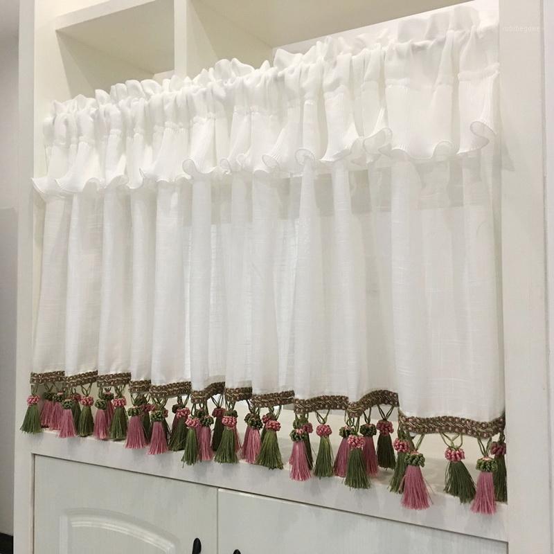 American Coffee Short Curtain Tulle Tassel Valance Sheer Voile Bay Window Half Curtain For Kitchen Cabinet Door Drapes QT033D31, Style 06
American Coffee Short Curtain Tulle Tassel Valance Sheer Voile Bay Window Half Curtain For Kitchen Cabinet Door Drapes QT033D31, Style 06