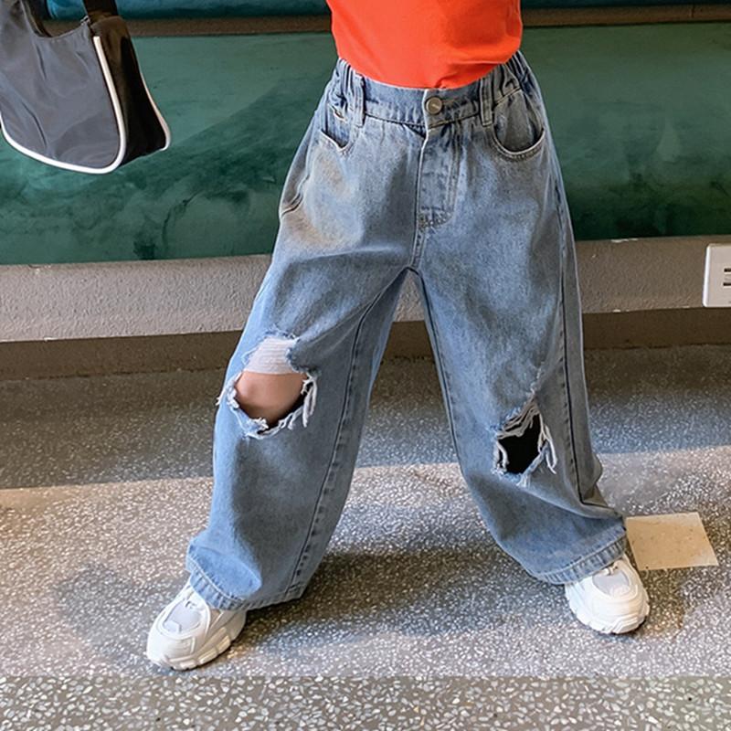 Toddler Girls Jeans Pants For 2-7Yrs 2021 Spring New Arrival Big Hole Loose Wide Leg Pants 100% Cotton Denim Ripped Jeans, Blue
Toddler Girls Jeans Pants For 2-7Yrs 2021 Spring New Arrival Big Hole Loose Wide Leg Pants 100% Cotton Denim Ripped Jeans, Blue