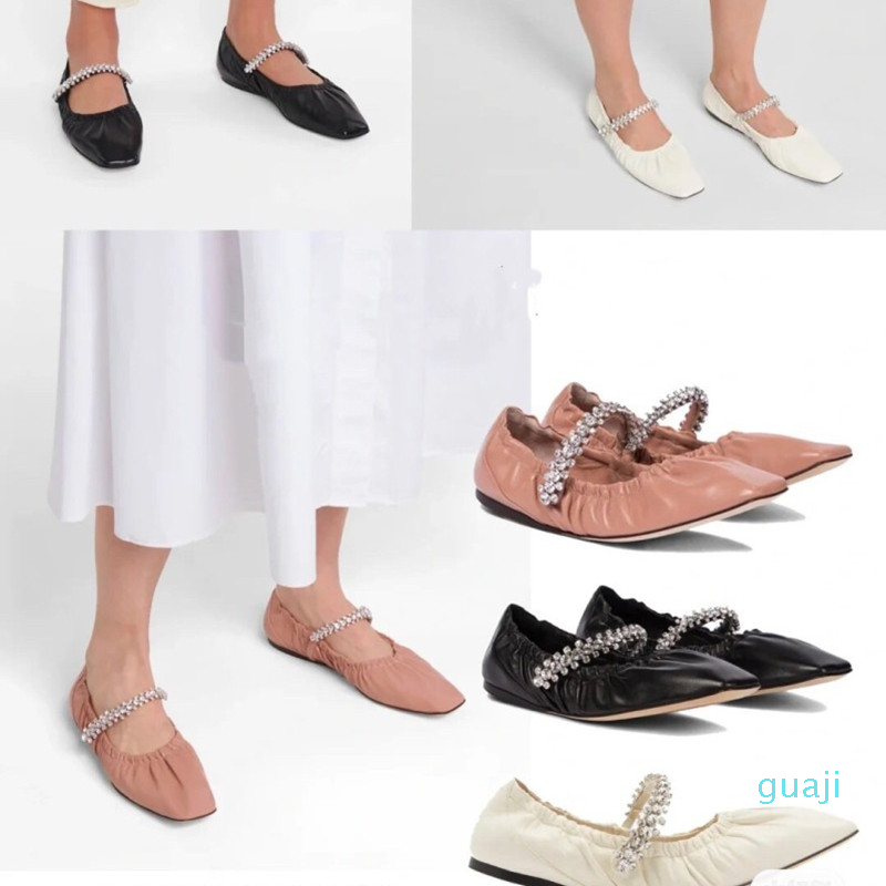 New style womens shoes with rhinestone belt fold square toe grandma leather shallow mouth soft flat ballerina Mary Jane solid color 5151, Black
New style womens shoes with rhinestone belt fold square toe grandma leather shallow mouth soft flat ballerina Mary Jane solid color 5151, Black