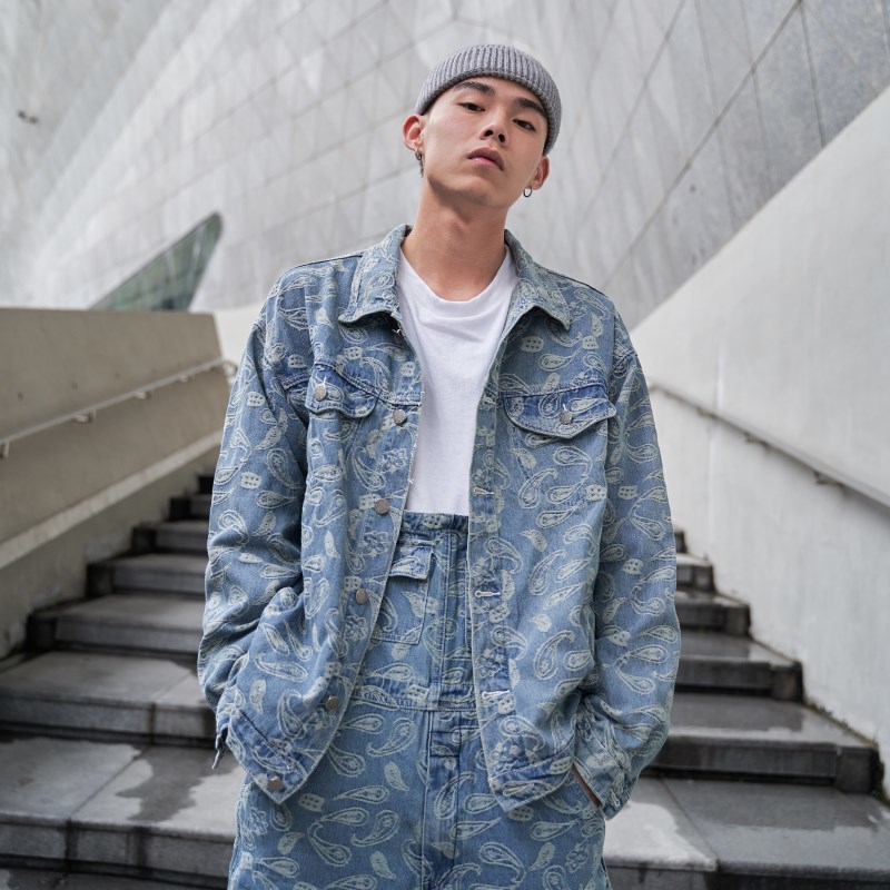 Mens Embroidery Denim Jackets Fashion Turn Down Collar Long Sleeve Jean Outerwear New Spring Casual Streetwear Jeans Jackets 201130