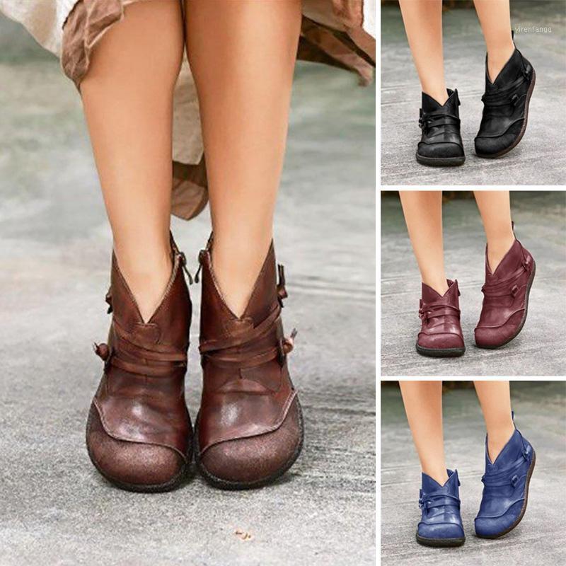 Womens Flat Ankle Boots Ladies Vintage Winter Casual Zipper Round Toe Shoes Party -OPK1, Wine red
Womens Flat Ankle Boots Ladies Vintage Winter Casual Zipper Round Toe Shoes Party -OPK1, Wine red