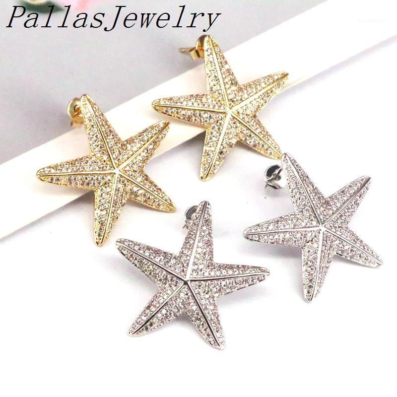 5Pairs, 30mm Gold Silver Color CZ Micro Pave Star Stud-Earrings Wedding Jewelry Brincos Romantic Zirconia for Girl Women Gift1
5Pairs, 30mm Gold Silver Color CZ Micro Pave Star Stud-Earrings Wedding Jewelry Brincos Romantic Zirconia for Girl Women Gift1